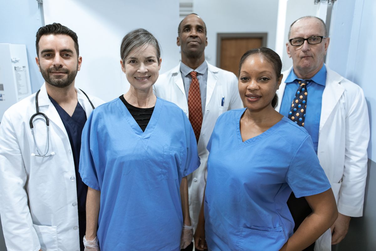 A friendly team of specialists collaborating